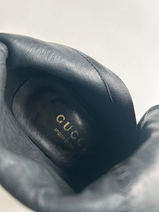 Gucci Black Suede Genuine Leather Glitter Heel Ankle Boots size EUR 40, US 9.5 - Picture 15 of 16